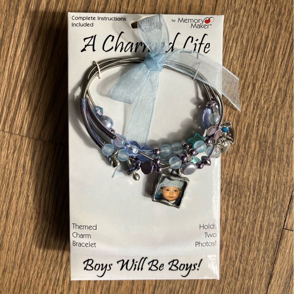 NEW!! Memory Makers, a charmed life, boys will be boys photo bracelet